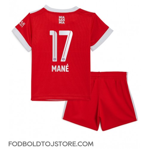 Bayern Munich Sadio Mane #17 Hjemmebanesæt Børn 2022-23 Kortærmet (+ Korte bukser)